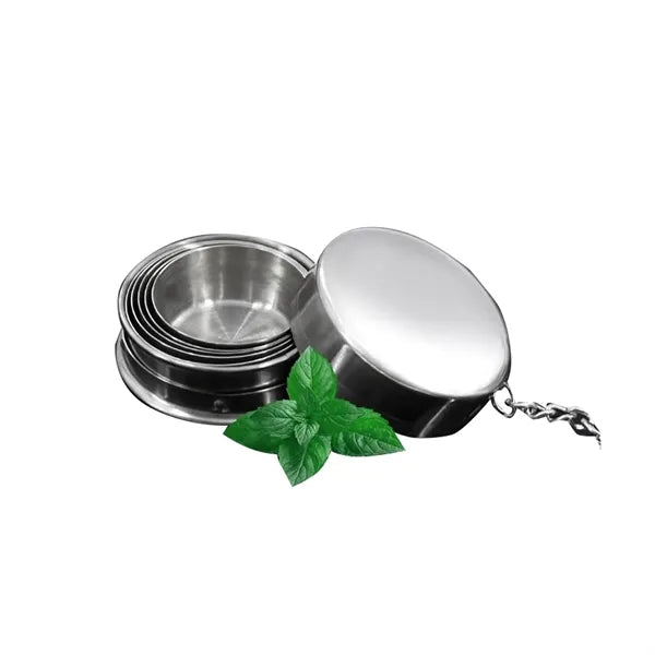 Outdoor Folding Stainless Steel Retractable Cup Key Ring