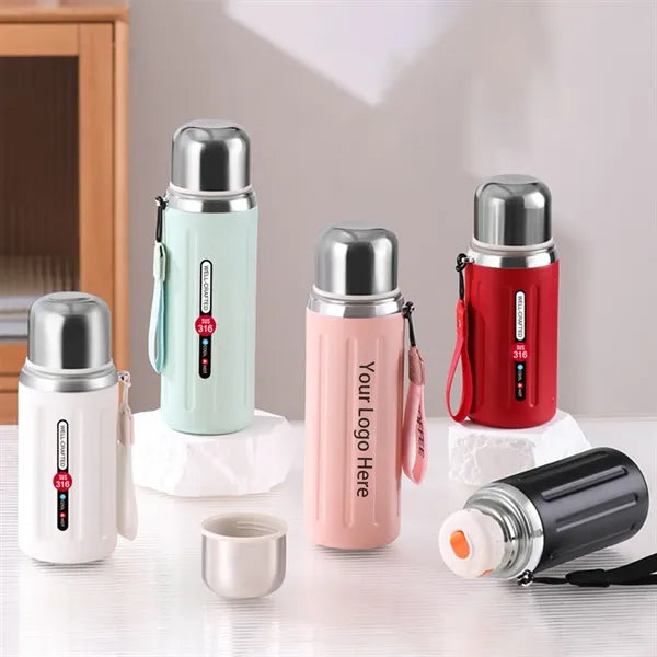 20 Oz Double Walled Vacuum Flask with Leakproof Cup Lid