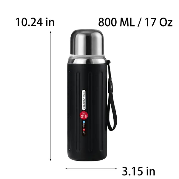 20 Oz Double Walled Vacuum Flask with Leakproof Cup Lid