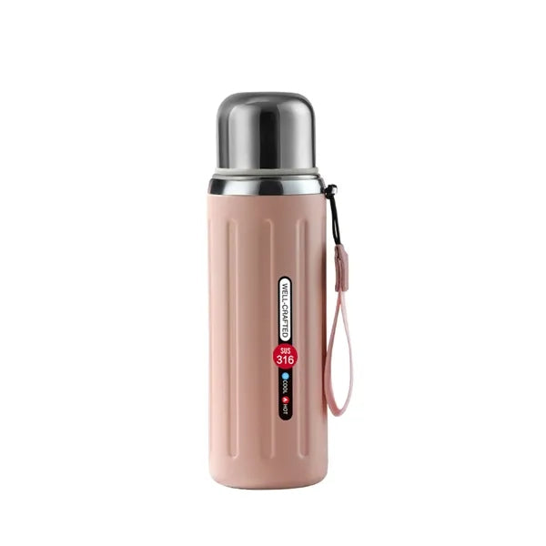 20 Oz Double Walled Vacuum Flask with Leakproof Cup Lid