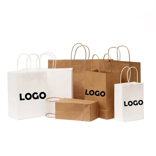 Multi-Size Paper Kraft Shopper Gift Bags