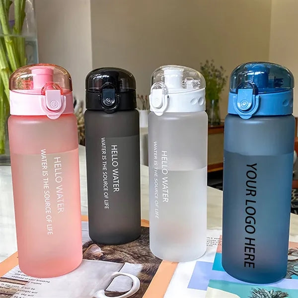 27Oz BPA Free Clear Gym Water Bottle with Lip Travel Cups