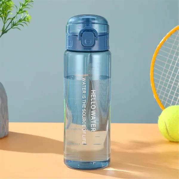 27Oz BPA Free Clear Gym Water Bottle with Lip Travel Cups