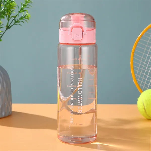 27Oz BPA Free Clear Gym Water Bottle with Lip Travel Cups