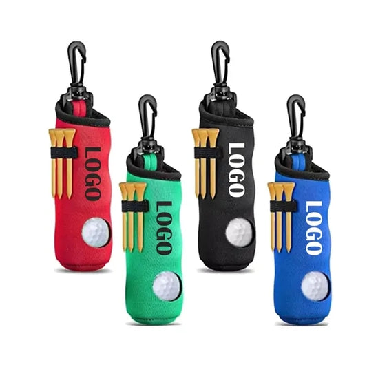 Golf Ball Storage Tee Holder Pouch w/Lightweight Hook