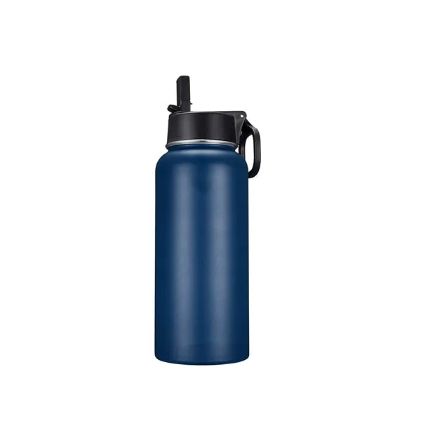 32 Oz Double Walled Vacuum Water Bottle with Straw Lid