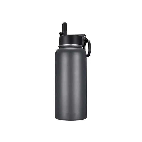 32 Oz Double Walled Vacuum Water Bottle with Straw Lid
