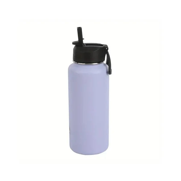 32 Oz Double Walled Vacuum Water Bottle with Straw Lid