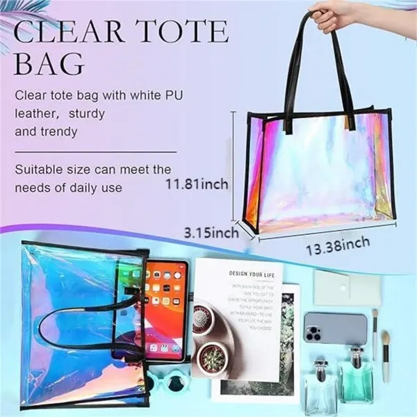 Iridescent Clear Tote Bags