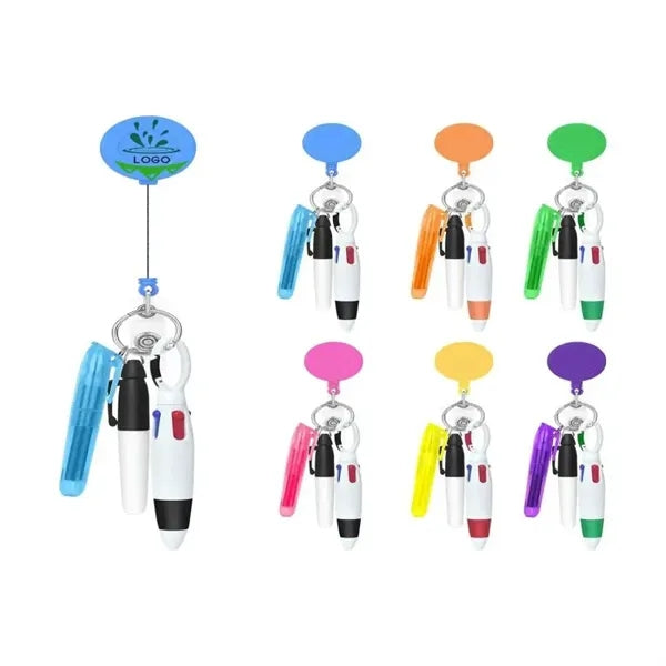 Mini Nurse Badge Highlighter Permanent Marker Ballpoint Pen