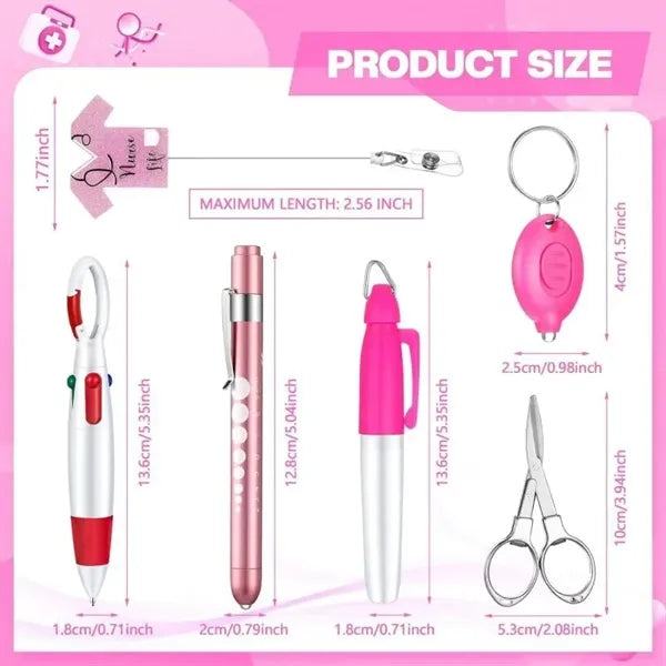 Mini Nurse Badge Highlighter Permanent Marker Ballpoint Pen