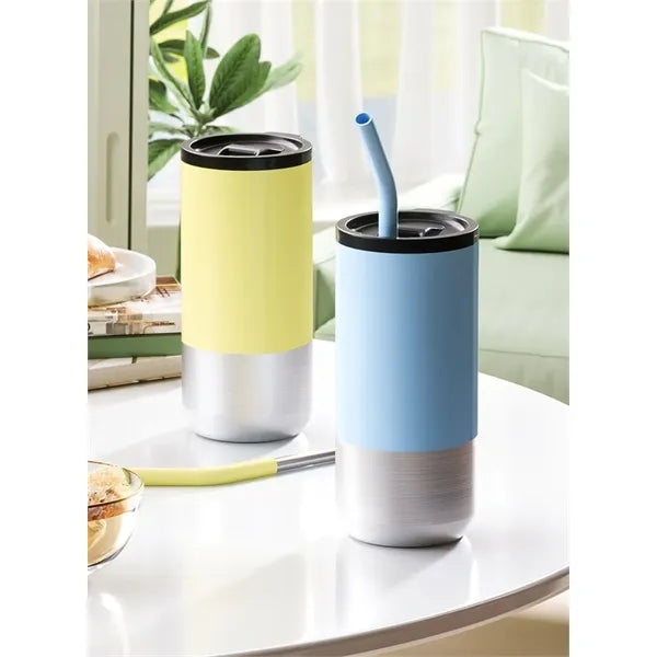 16 oz Insulated Tumbler with Straw