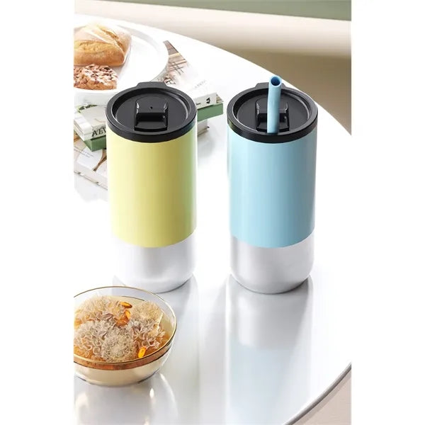 16 oz Insulated Tumbler with Straw