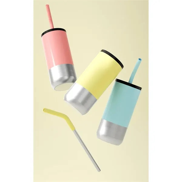 16 oz Insulated Tumbler with Straw