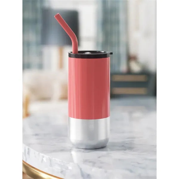 16 oz Insulated Tumbler with Straw