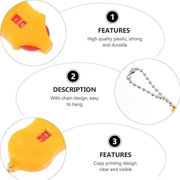 ABS Golf Score Counter Keychain Bead Tracker for Bag