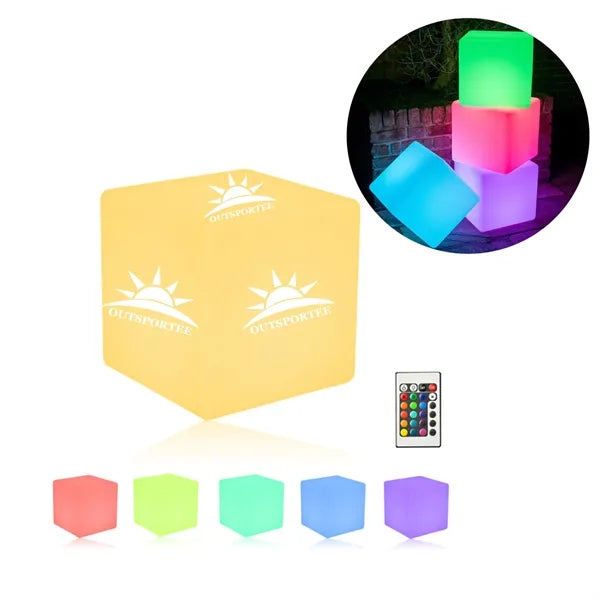 6"/ 8" RGB LED Cube Night Light Rechargeable Mood Lamp Decor