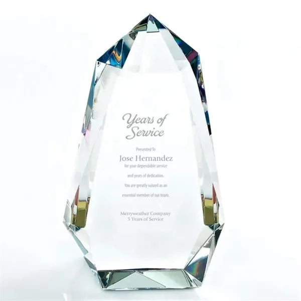 Engraved Luminary Prism Crystal Trophy