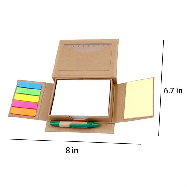 Eco Sticky Notes Box Set Memo Pad with White Paper and Pen