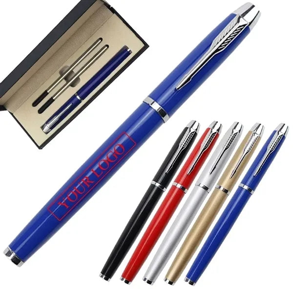 Metal Business Gel Ink Pen with Refills And Gift Box