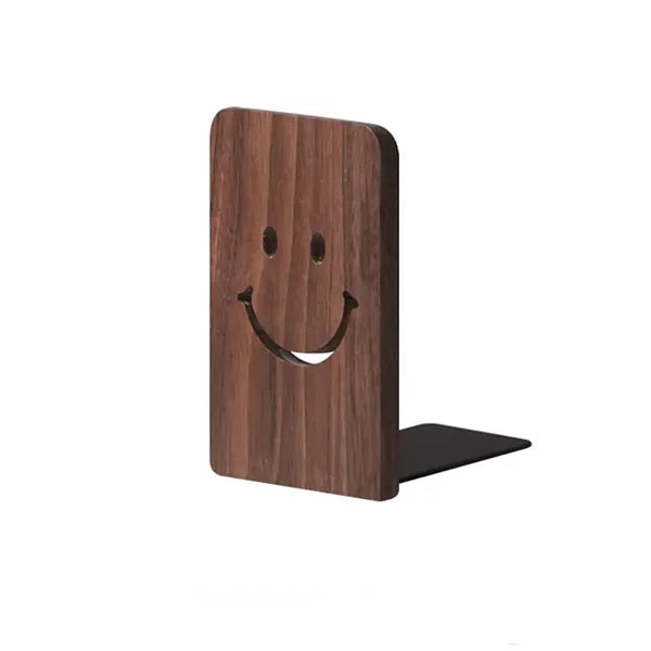 Solid Wood Smiley Bookends