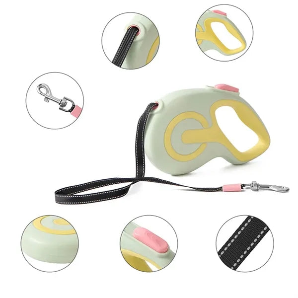 Automatic Shrink Lagging Reflective Pet Leash