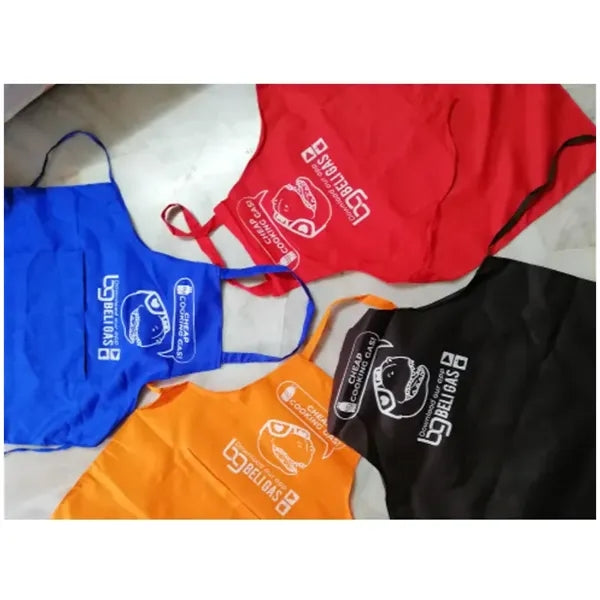 Adult Youth Bib Full-Length Apron With Two Patch Pockets
