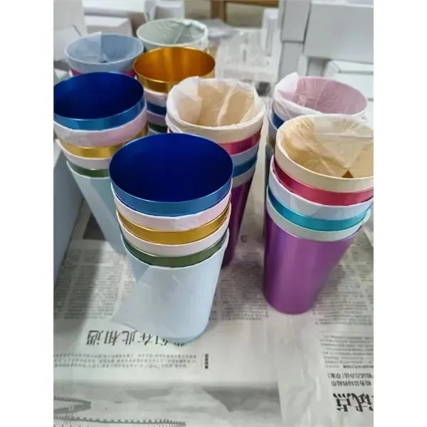 15oz conical aluminum tumblers beer cups