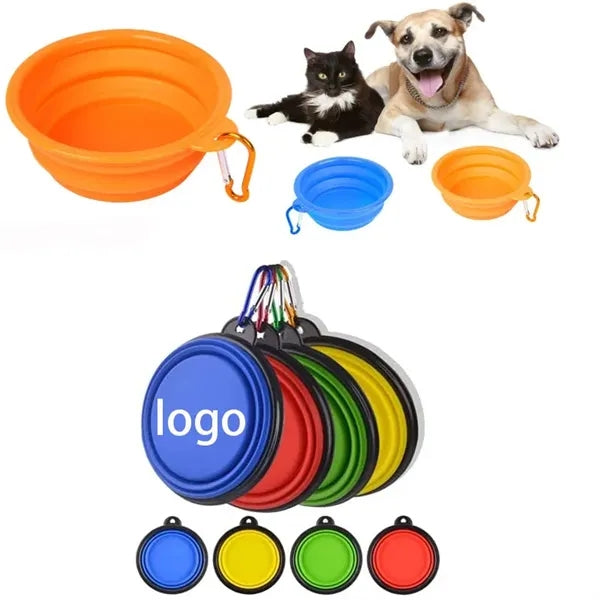 Silicone Pet Bowl with Carabiner
