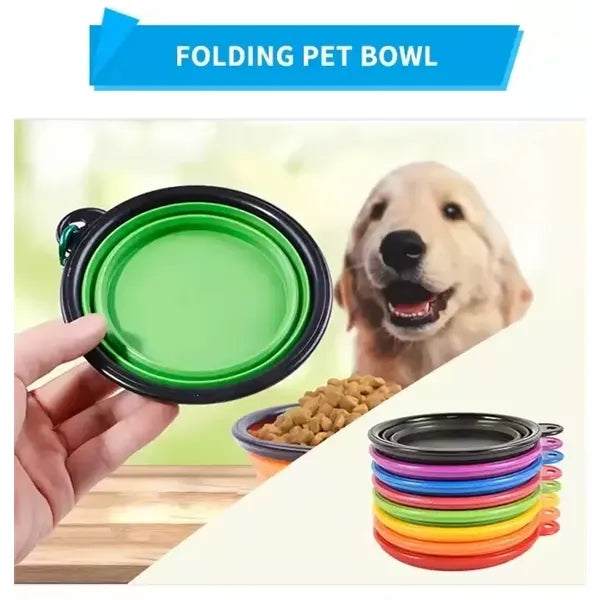 Silicone Pet Bowl with Carabiner