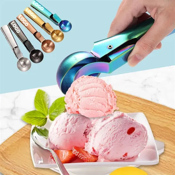 Stainless Steel Ice Cream Scoop Spoon Trigger Multiple Sizes