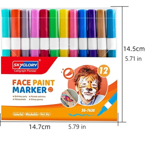 Body painting marker pen PET box packaging