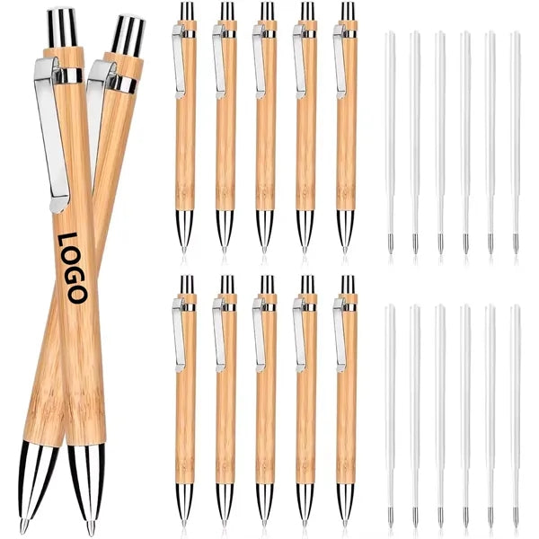 Bamboo Pen Retractable Ballpoint Pen