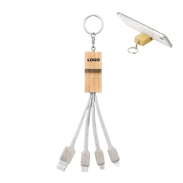Eco-Friendly 3 in 1 USB Charging Cables with Phone Stand