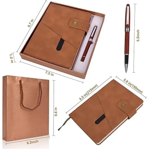 Hardcover Leather Notebook Set
