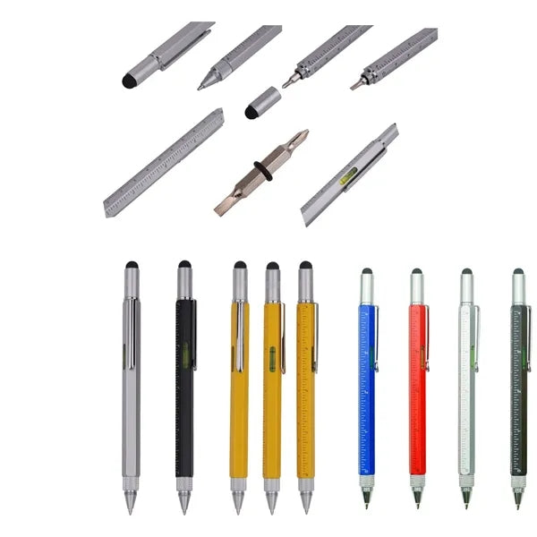 Multi-Function Stylus Metal Ballpoint Pen with Tool Set