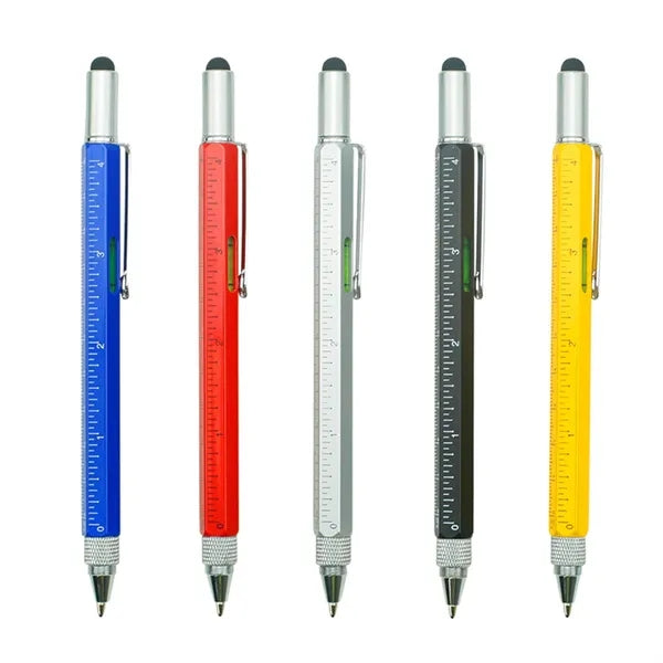 Multi-Function Stylus Metal Ballpoint Pen with Tool Set