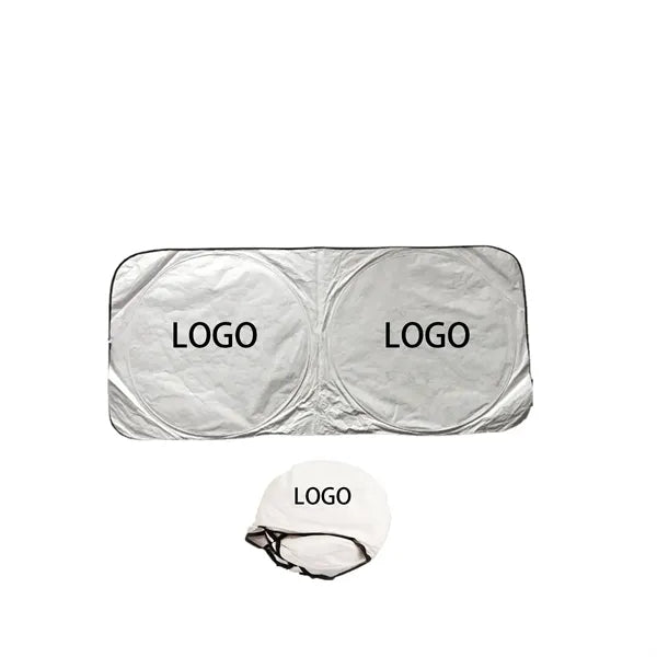 Foldable Car Double Ring Sunshade With Small Bag