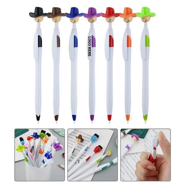 Cowboy Hat Smiley Ballpoint Pens