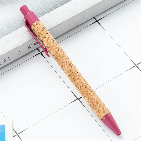 Eco friendly cork ballpoint pen