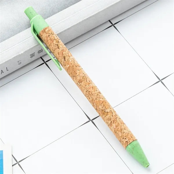 Eco friendly cork ballpoint pen