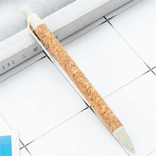 Eco friendly cork ballpoint pen