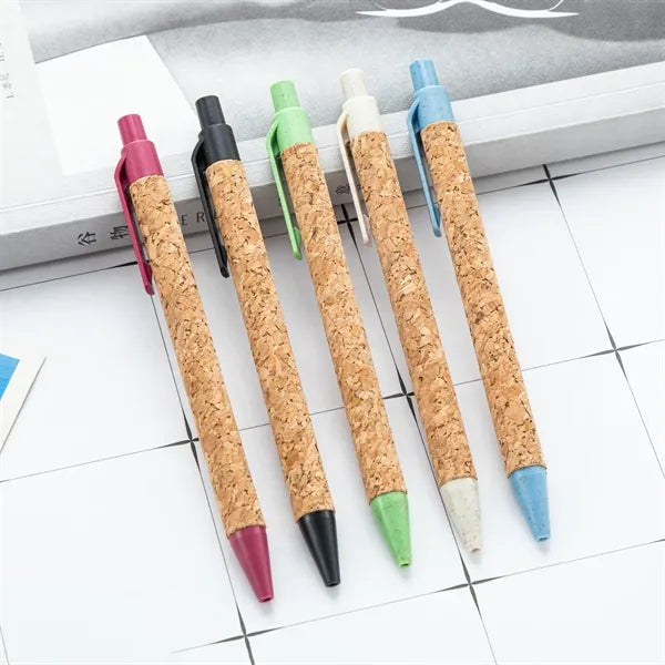 Eco friendly cork ballpoint pen