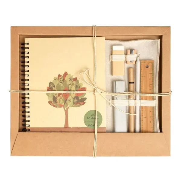 Stationery Set With Pencil Eraser Sharpener Ruler Ballpoint