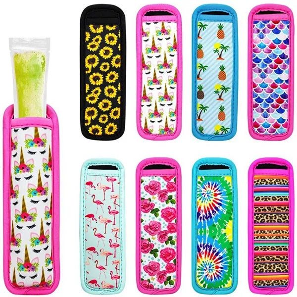 Color Printing Neoprene Insulated Popsicle Holder Sleeve
