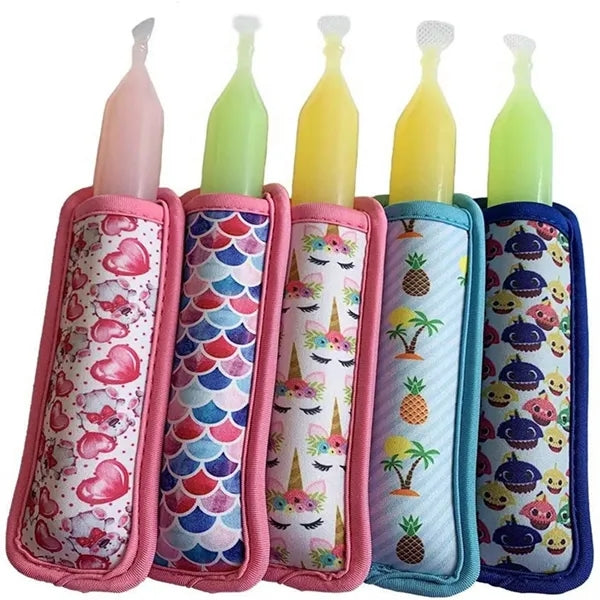 Color Printing Neoprene Insulated Popsicle Holder Sleeve