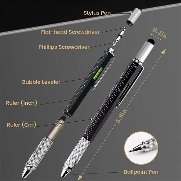 6 in 1 Multifunctional Ballpoint Tool Pen