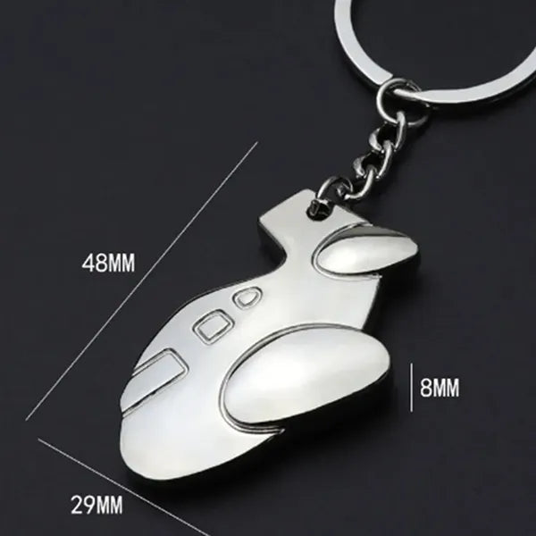 Airplane Luggage Tag Charm Keychain Metal Airline Key Ring