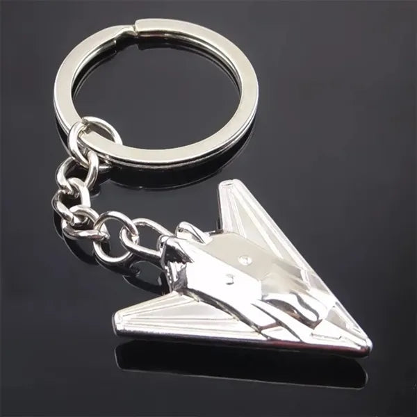 Airplane Luggage Tag Charm Keychain Metal Airline Key Ring