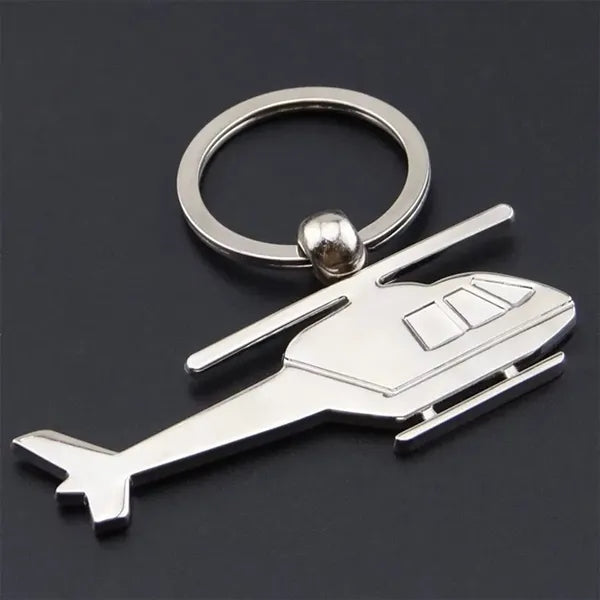 Airplane Luggage Tag Charm Keychain Metal Airline Key Ring